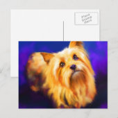 Carte postale Yorkshire Terrier (Devant / Derrière)