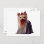Carte Postale Yorkshire Terrier (Devant / Derrière)