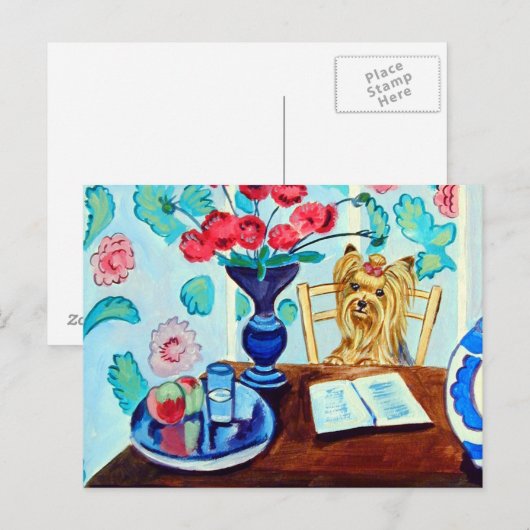 Carte Postale Yorkshire Terrier (Devant / Derrière)