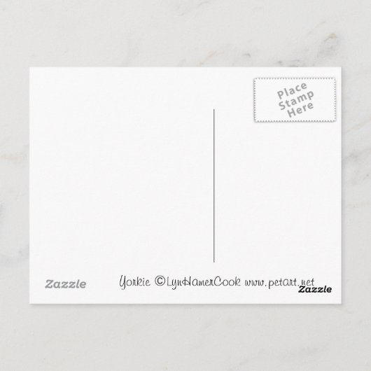 Carte Postale Yorkshire Terrier (Dos)
