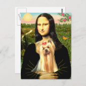 Carte Postale Yorkshire Terrier 1 - Mona Lisa (Devant / Derrière)