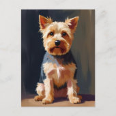 Carte Postale Yorkshire Terrier Chien Peinture pour animaux de c (Devant)