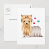 Carte Postale Yorkshire Terrier Love (Devant / Derrière)