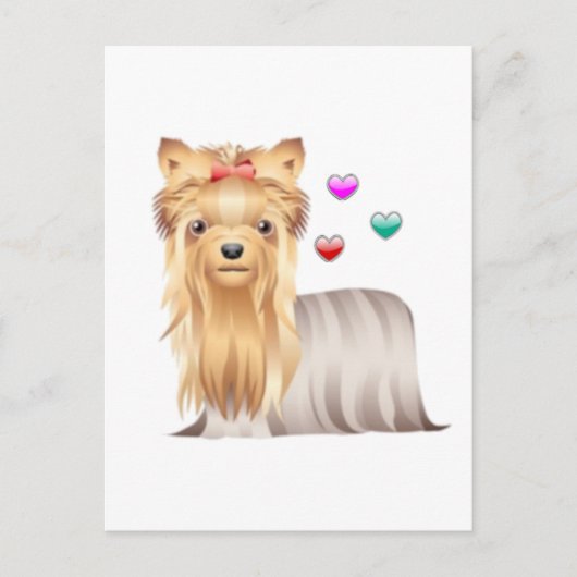 Carte Postale Yorkshire Terrier Love (Devant)