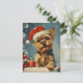 Carte Postale Yorkshire Terrier Noël (Debout devant)