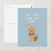 Carte Postale Yorkshire Terrier Nom personnalisé du chien (Devant / Derrière)