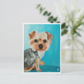 Carte Postale Yorkshire Terrier Peinture d'Alfred Fox (Debout devant)