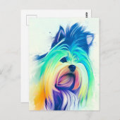 Carte Postale Yorkshire Terrier Portrait 001 (Devant / Derrière)