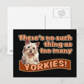 CARTE POSTALE YORKSHIRE TERRIERS (Devant / Derrière)