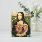 Carte Postale Yorkshire Terriers (deux) - Mona Lisa (Debout devant)