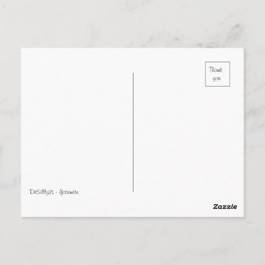 Carte Postale Yosemite (Dos)