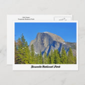 Carte postale Yosemite à demi-dôme (Devant / Derrière)