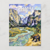 Carte Postale Yosemite El Capitan Bear Tunnel View Van Gogh Art (Devant)