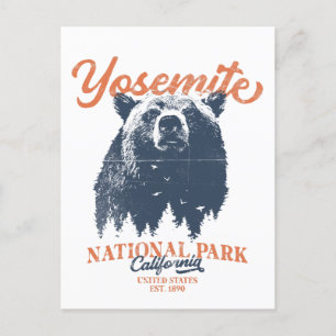 Carte Postale Yosemite Grizzly Bear California National Park