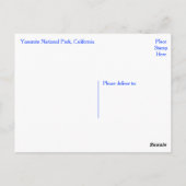 Carte Postale Yosemite National Park, California Postcard (Dos)