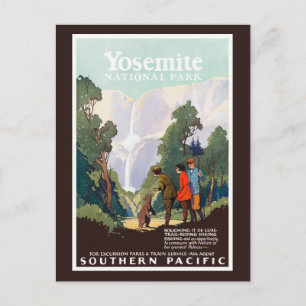 Carte Postale Yosemite USA Art mural vintage 1924