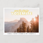 Carte Postale Yosemite Wedding Save the Date Retro Postcard (Devant)