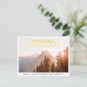 Carte Postale Yosemite Wedding Save the Date Retro Postcard (Debout devant)