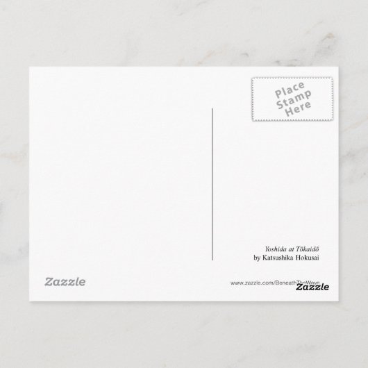 Carte Postale Yoshida à Tōkaidō (par Hokusai) (Dos)