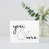 Carte Postale you and Mother white design love (Debout devant)