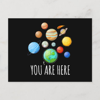 Carte Postale You Are Here Planet Astronaut Space