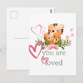 Carte postale You are Loved Tiger (Devant / Derrière)