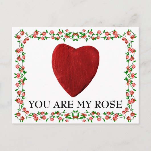 Carte Postale You are my rose (Devant)