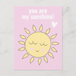 Carte Postale You Are My Sunshine Cute Classroom Valentine's Day