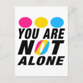 Carte Postale You are not alone | Panexual Pride (Devant)