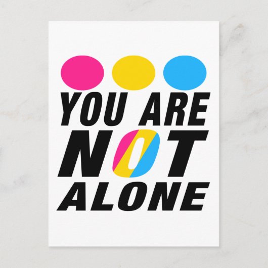 Carte Postale You are not alone | Panexual Pride (Devant)