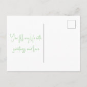 Carte Postale You fill my life with sweetness and love (Dos)