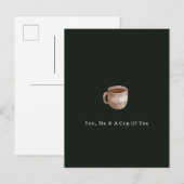 Carte Postale You, Me And A Cup Of Tea Quote and Illustration (Devant / Derrière)