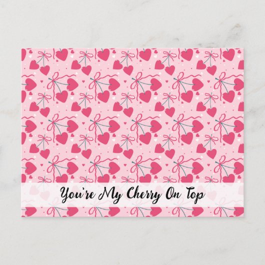 Carte Postale You’re My Cherry On Top Postcard | Cute Cherry Val (Devant)
