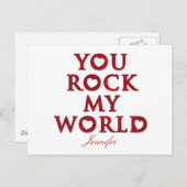 Carte postale You Rock My World (Devant / Derrière)