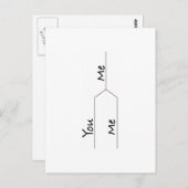 Carte Postale "You Vs. Me" Marche Bracket style folie (Devant / Derrière)