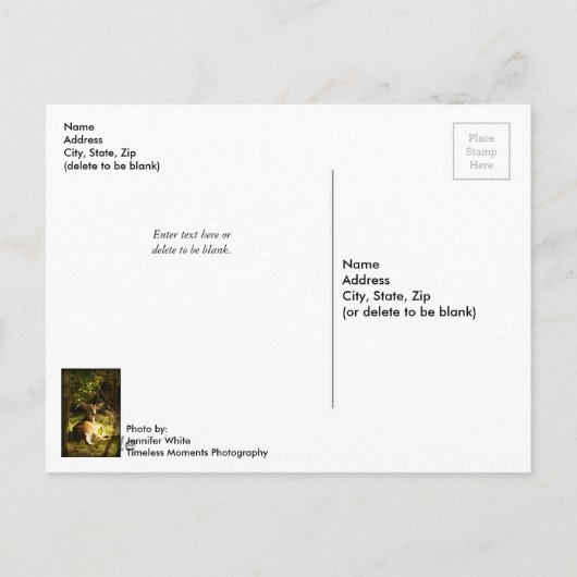 Carte postale Young Buck (Dos)