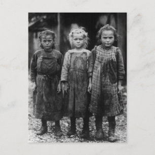 Carte Postale Young Girl Oyster Shuckers, début des années 1900
