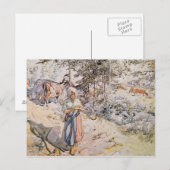 Carte Postale Young Girl Weaving, 1905 (Devant / Derrière)