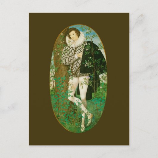 Carte Postale Young Man Among Roses par Hilliard (Devant)