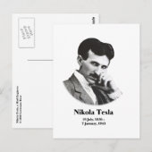 Carte postale Young Tesla (Devant / Derrière)