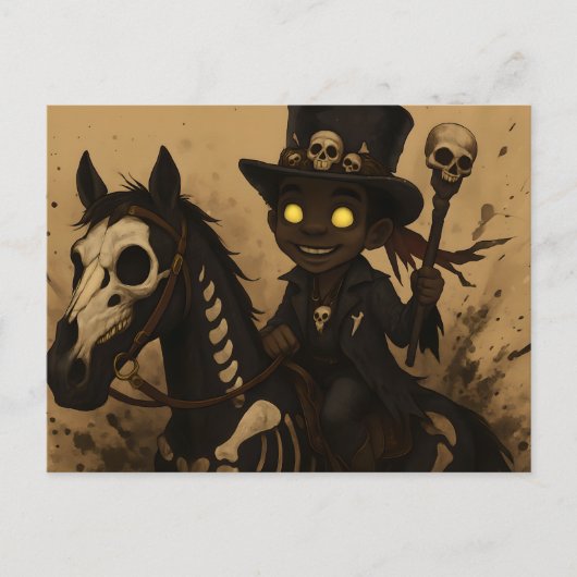 Carte Postale Young Voodoo Doc on Skull Horse (Devant)