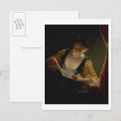 Carte Postale Young Woman Reading a Letter (Devant / Derrière)