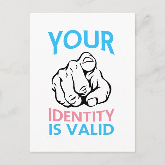 Carte Postale Your Identity is valid (Devant)