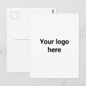 Carte Postale your logo here simple minimal  classic  (Devant / Derrière)