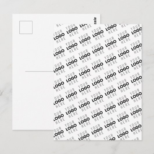Carte Postale Your Logo Simple Repeating Diagonal Pattern (Devant / Derrière)