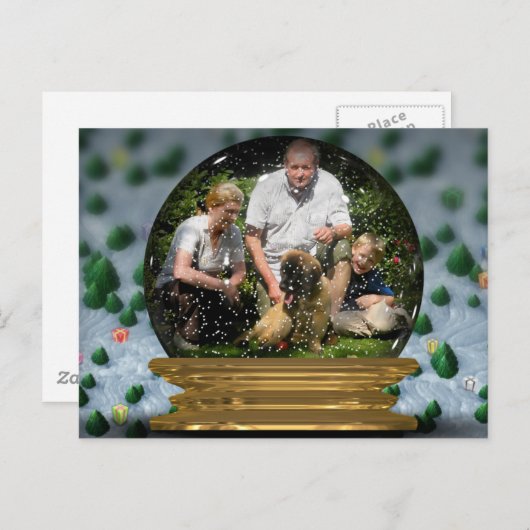 Carte Postale Your own Phoin a Snowglobe Frame! - (Devant / Derrière)