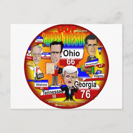 Carte Postale Youra GOP Super Tuesday (Devant)