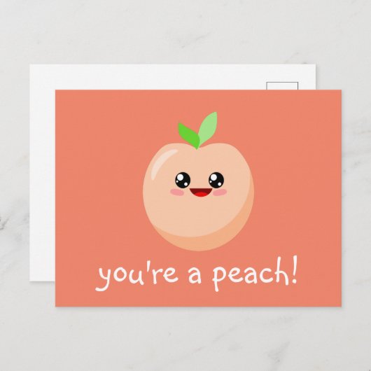 Carte Postale You're a peach ! (Devant / Derrière)