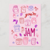 Carte Postale YOURE MY JAM Cute Jars Illustration Valentine Love (Devant)