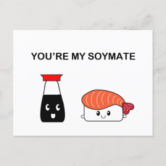 Carte Postale You're my soymate suziethesushi